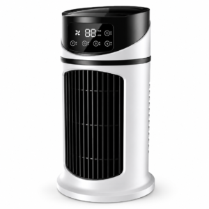 Mini climatizador port&aacute;til USB com refrigera&ccedil;&atilde;o por &aacute;gua e painel digital