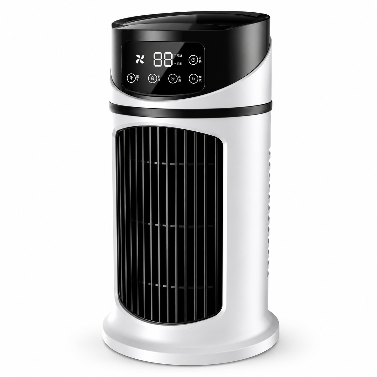 Mini climatizador portátil USB com refrigeração por água e painel digital